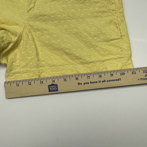 Lilly Pulitzer Shorts Yellow w/ Textured Pattern 100% Cotton Women’s Size 6 - Picture 11 of 11